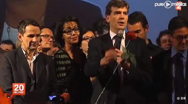 Aubrey PUlvar et Arnaud Montebourg au 20 heures de France 2.