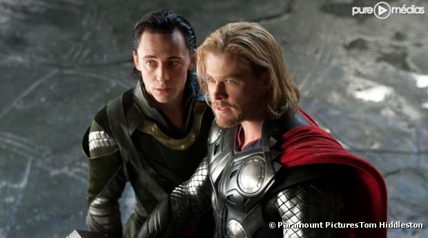 Tom Hiddleston et Chris Hemsworth dans "Thor"