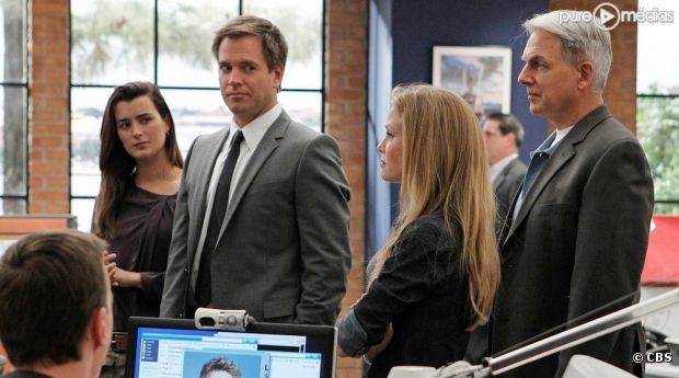 Cote de Pablo, Michael Weatherly, Sarah Jane Morris et Mark Harmon dans "NCIS"