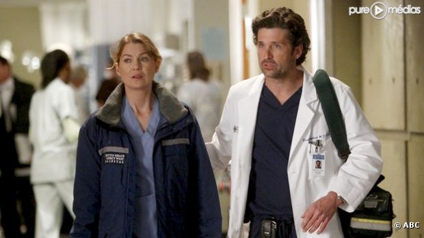 Ellen Pompeo et Patrick Dempsey dans "Grey's Anatomy" saison 8