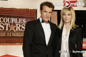 Benjamin Castaldi et Flavie Flament sur le plateau des "40 couples stars qui ont marqué les Français"