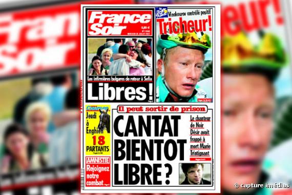 Une de "France Soir" du mercredi 25 juillet 2007