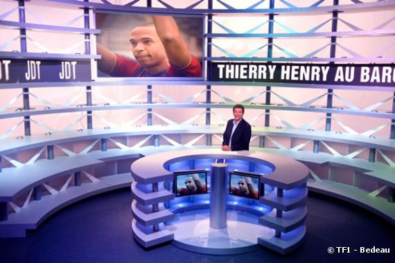 Thierry Gilardi sur le plateau de Téléfoot, saison 2007/2008