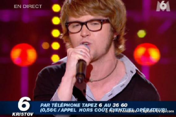 Kristov, candidat à Nouvelle Star lors du prime du 23 avril 2008.  
