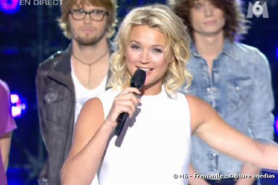 Virginie Efira sur le plateau de "Nouvelle Star" édition 2008.