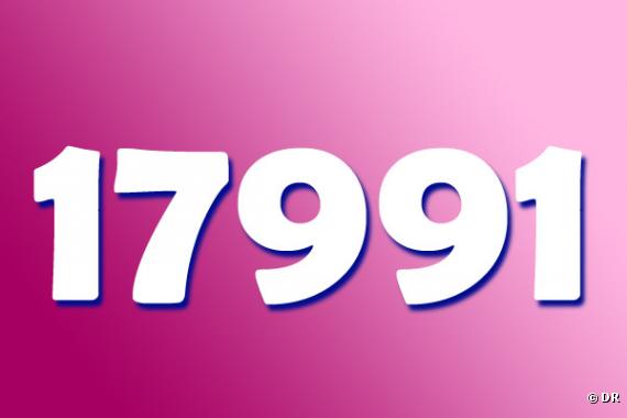 Le chiffre du jour : 17991