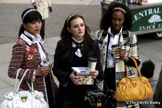 Nan Zhang, Leighton Meester et Nicole Fiscella dans "Gossip Girl"