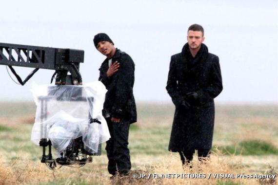 Justin Timberlake et T.I. sur le tournage de "Dead and Gone"