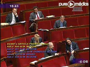 Assemblée nationale pendant le vote du projet de loi Hadopi.
