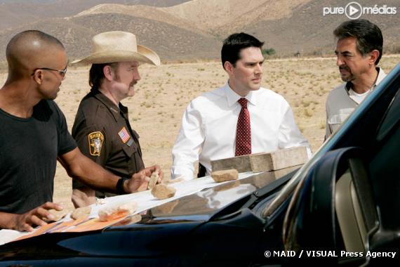 Shemar Moore, Jim Beaver, Thomas Gibson et Joe Mantegna dans "Esprits Criminels"