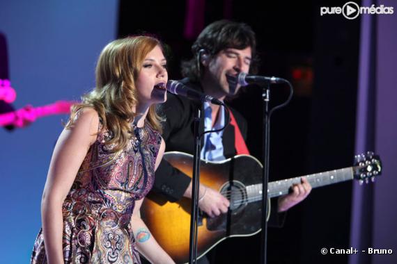 Scarlett Johansson en live au "Grand Journal", le 10 septembre 2009 sur Canal+