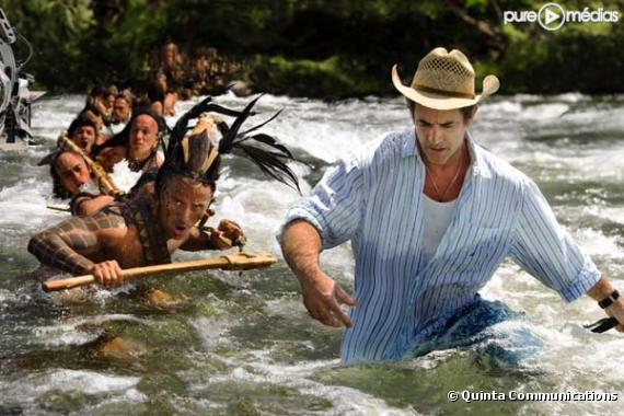 Mel Gibson sur le tournage de "Apocalypto".