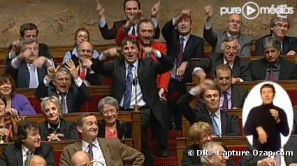 Des députés socialistes, le mardi 15 décembre 2009, à l Assemblée nationale
