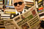 Karl Lagerfeld, rédacteur en chef d'un jour du journal Metro