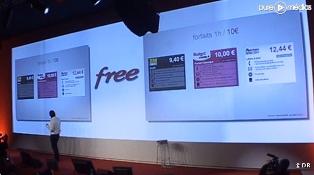 La conférence de lancement de Free Mobile.