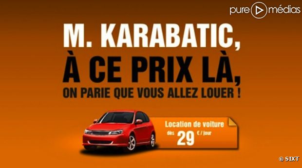 Sixt rebondit sur l'affaire Karabatic dans une publicité