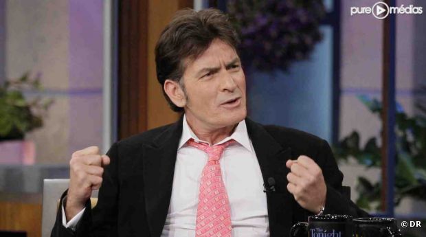 Charlie Sheen sur le plateau du "Tonight Show" de Jay Leno en septembre 2011
