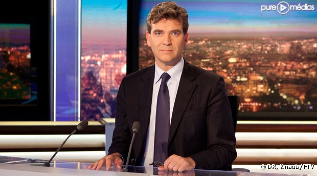 Arnaud Montebourg, sur le plateau du 20 heures de France 2 le 10 octobre 2011.