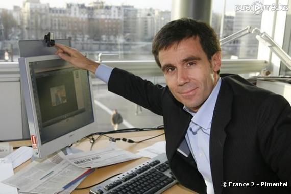 David Pujadas dans son bureau à France Télévisions