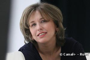 Pascale Clark dans le studio d'"En aparté"
