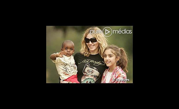 Madonna, son fils adoptif David et sa fille Lourdes