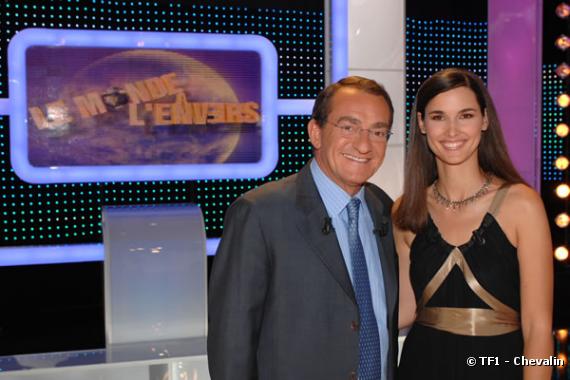 Jean-Pierre Pernaut et Eglantine Emeye présentent "Le Monde à l'envers" le 15 juin 2007 sur TF1