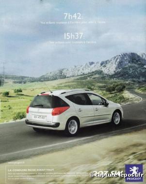 Publicité Peugeot pour la 207 SW (été 2008)