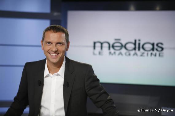 Thomas Hugues sur le plateau de "Médias, le magazine"