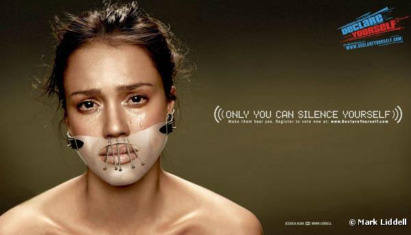 Jessica Alba pour "Declare Yourself"