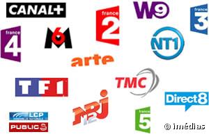 Les chaînes gratuites de la TNT.