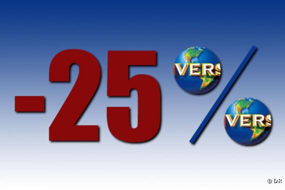 Le chiffre du jour : -25%