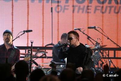 U2 sur le plateau du "Grand journal de Canal+" le 23 février 2009