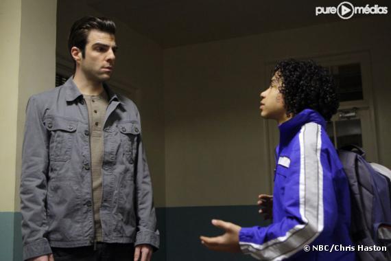 Zachary Quinto et Noah Gray-Cabey dans "Heroes"