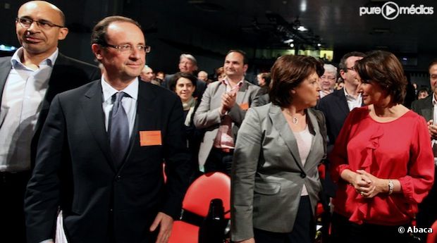 François Hollande, Martine Aubry et Ségolène Royal, en avril 2011