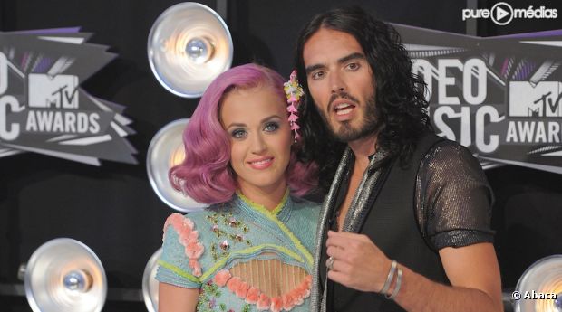 Katy Perry et Russell Brand lors des "MTV Video Music Awards 2011"