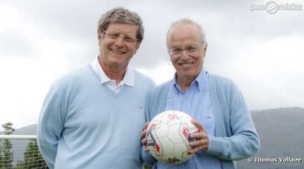 Jean-Michel Larqué et Thierry Roland