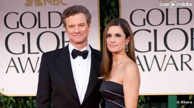 Colin Firth sur le tapis rouge des Golden Globes 2012