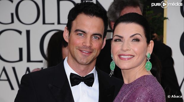 Julianna Margulies et Keith Lieberthal sur le tapis rouge des Golden Globes 2012