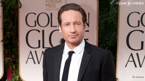 David Duchovny sur le tapis rouge des Golden Globes 2012