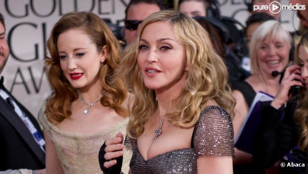 Madonna sur le tapis rouge des Golden Globes 2012