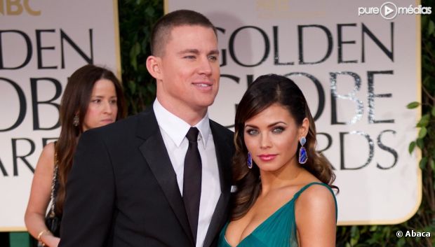 Channing Tatum et Jenna Dewan-Tatum sur le tapis rouge des Golden Globes 2012