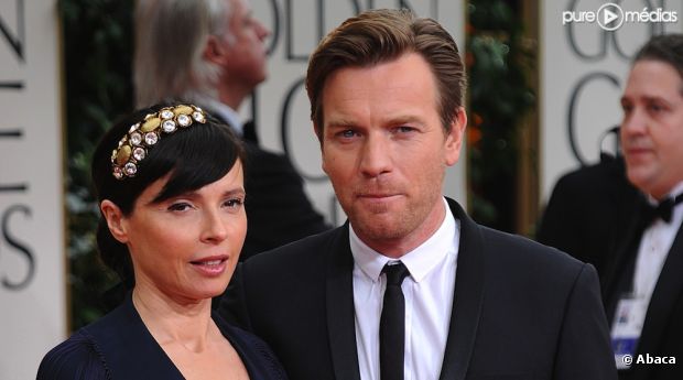 Ewan McGregor et Eve Mavrakis sur le tapis rouge des Golden Globes 2012