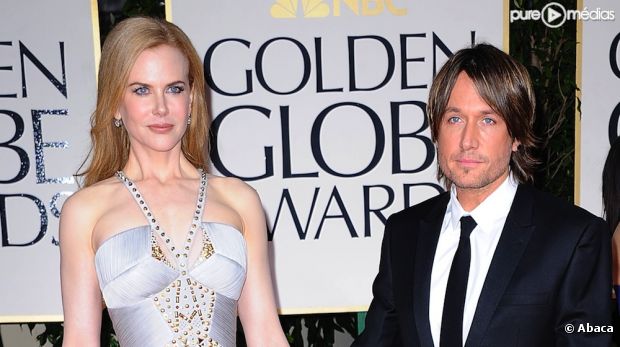 Nicole Kidman et Keith Urban sur le tapis rouge des Golden Globes 2012