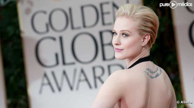 Evan Rachel Wood sur le tapis rouge des Golden Globes 2012