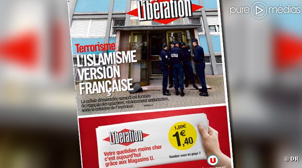 Hyper U - Super 8 fait baisser de 10 centimes le prix de Libé.