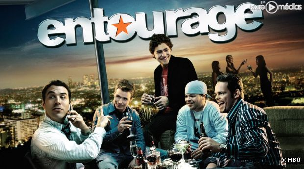 Affiche promotionnelle pour la saison 8 de la série "Entourage"