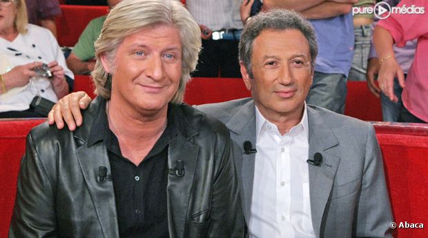 Michel Drucker et Patrick Sébastien, en 2005.