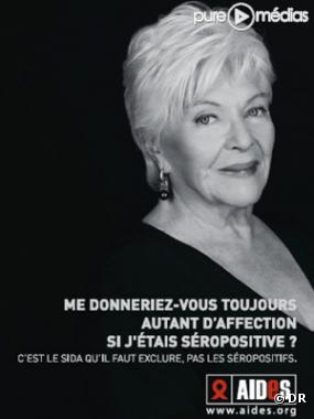 Line Renaud, pour la nouvelle campagne AIDES.