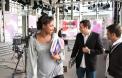 Elé Asu, Bruce Toussaint et Christophe Beaugrand dans "La Matinale" de Canal +