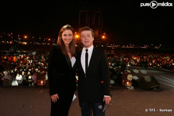 Le concert pour la tolérance à Agadir. Edition 2007. Sandrine Quétier et Bruno Guillon (NRJ)